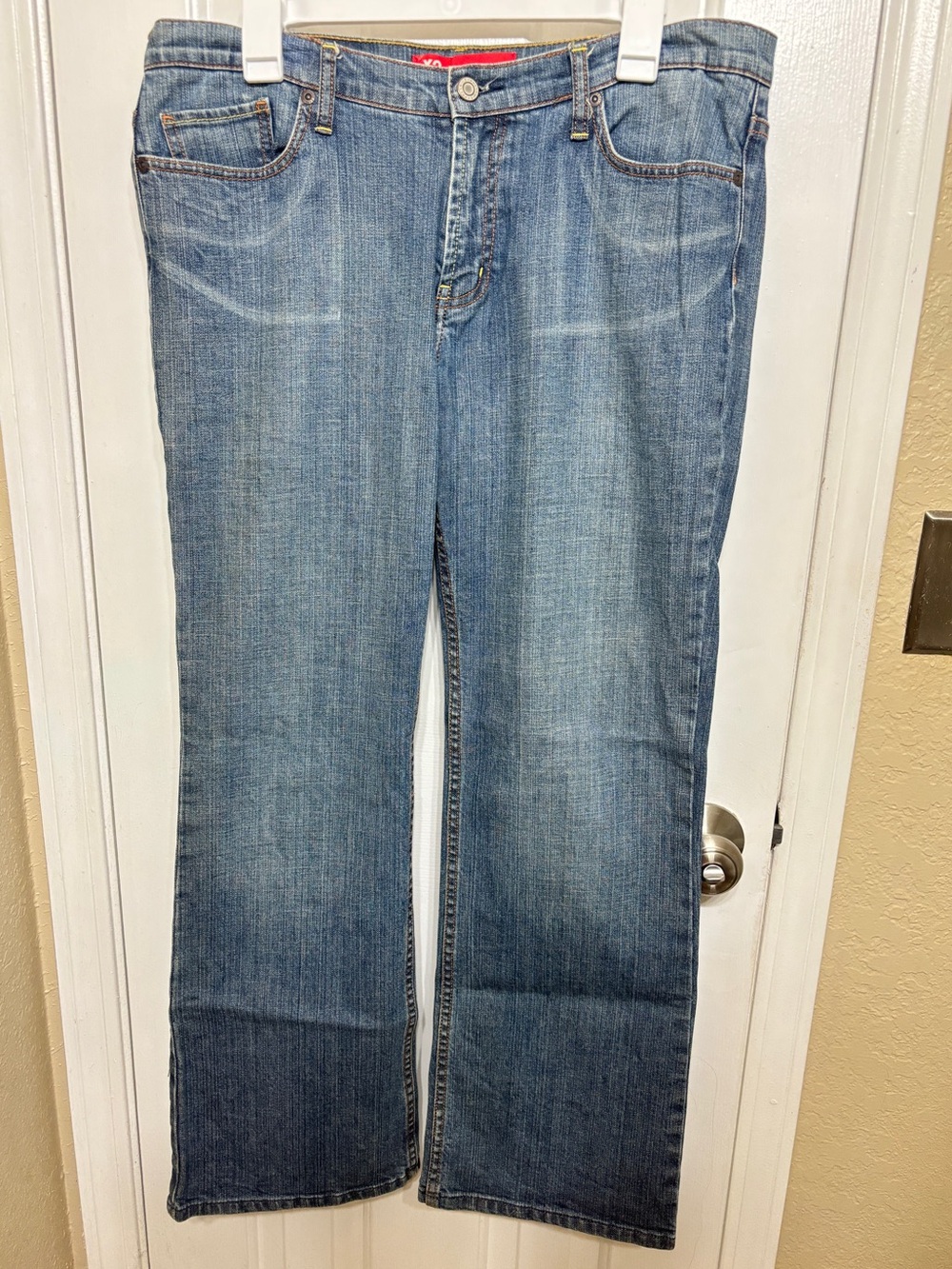 X2 Denim Laboratory Women's Blue Denim Bootcut Jeans Low Rise Regular Fit X2-W4